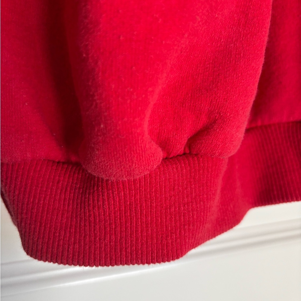 Vintage Gildan Red Festive Holiday Sweatshirt - Picture 6 of 6